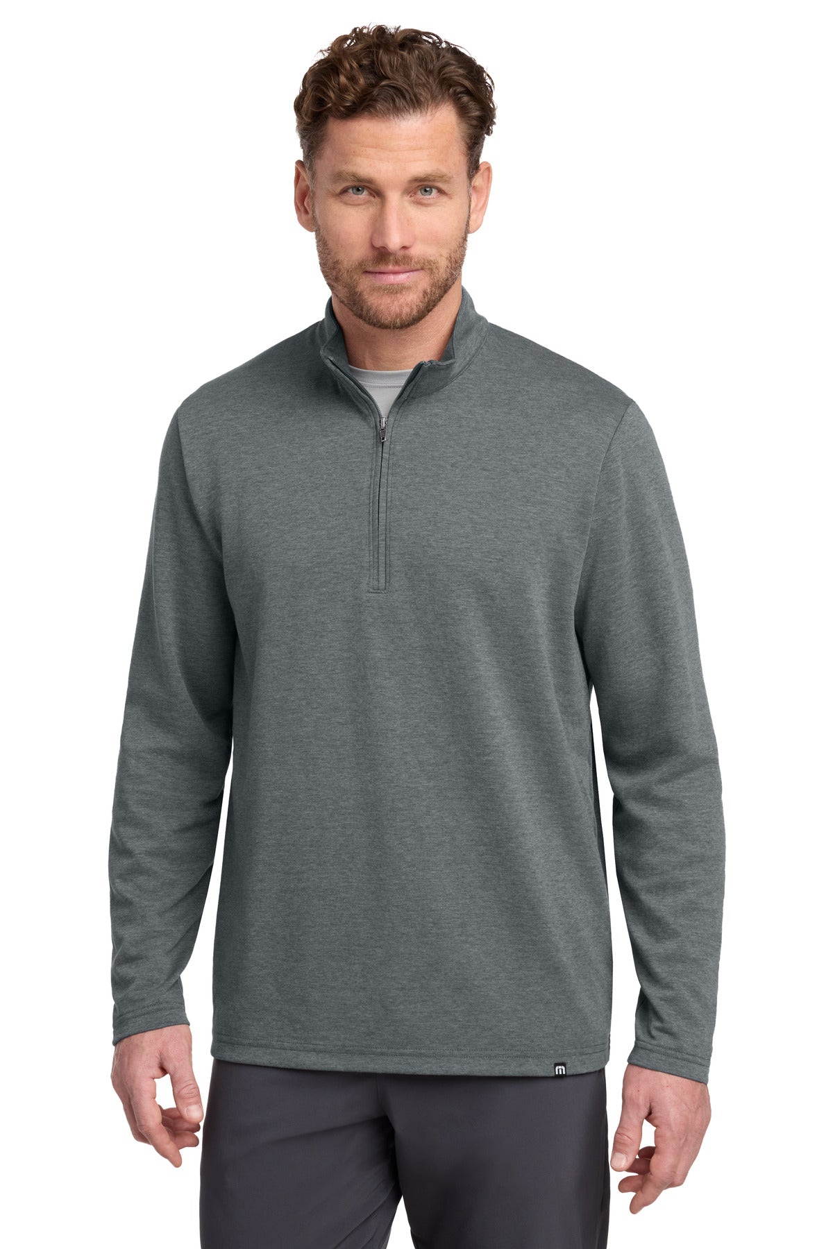 TravisMathew Coveside 1/4-Zip TM1MZ339 - Dark Grey Heather
