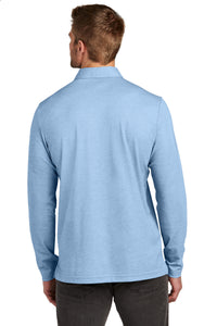 TravisMathew Oceanside Heather Long Sleeve Polo TM1MZ343 - Allure Heather Back