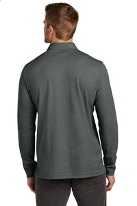 TravisMathew Oceanside Heather Long Sleeve Polo TM1MZ343 - Black Heather Back