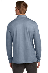TravisMathew Oceanside Heather Long Sleeve Polo TM1MZ343 - Blue Nights Heather Back