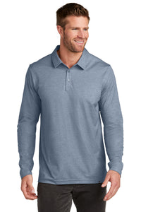 TravisMathew Oceanside Heather Long Sleeve Polo TM1MZ343 - Blue Nights Heather
