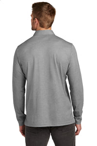 TravisMathew Oceanside Heather Long Sleeve Polo TM1MZ343 - Quiet Shade Grey Heather Back