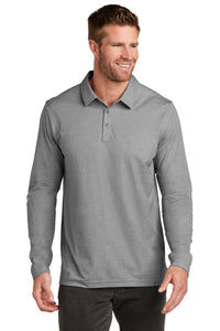 TravisMathew Oceanside Heather Long Sleeve Polo TM1MZ343 - Quiet Shade Grey Heather