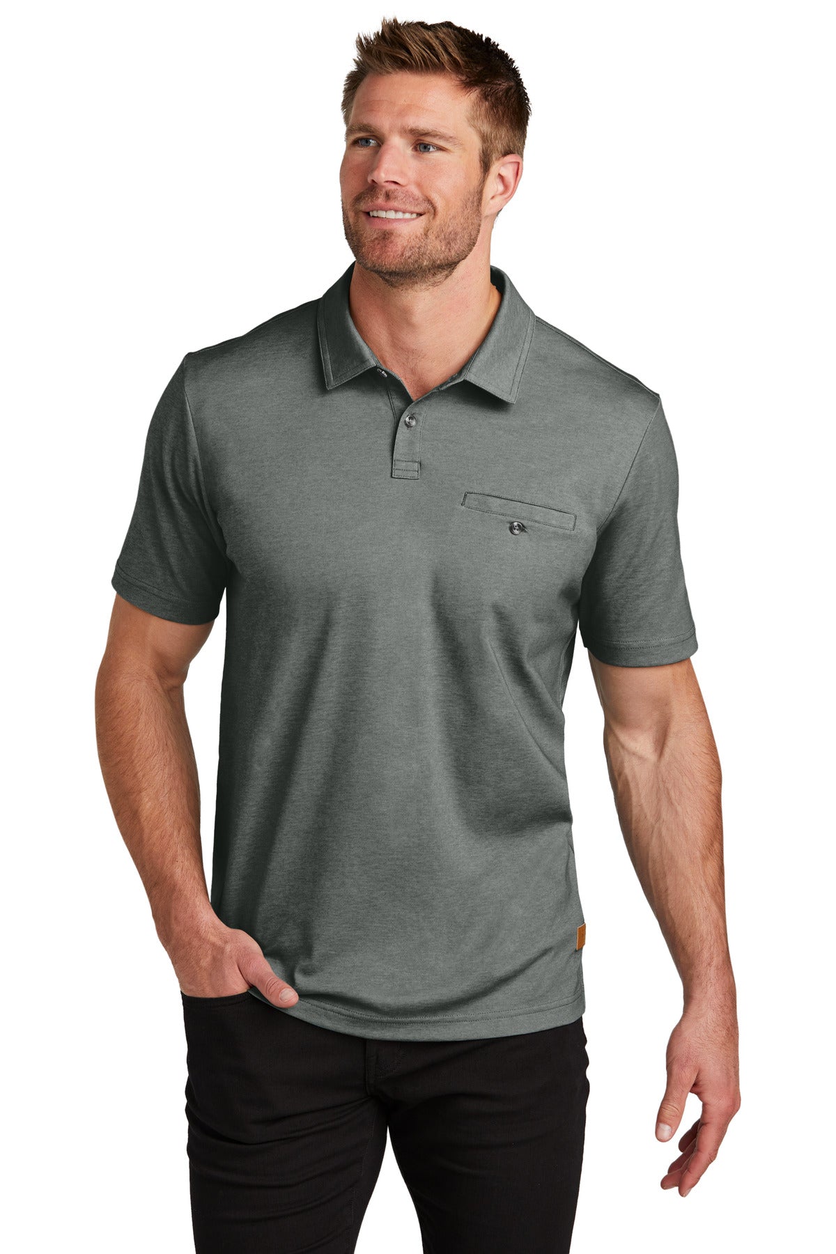 TravisMathew Sunsetters Pocket Polo TM1MZ344 - Black Heather