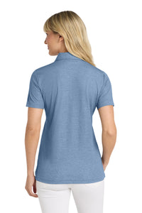TravisMathew Women's Oceanside Heather Polo TM1WW002 - Classic Blue Heather Back