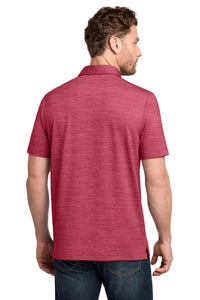 TravisMathew Crestview Polo TMA46371 - Scooter Red Heather Back