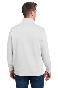 Sport-Tek Tall 1/4-Zip Sweatshirt - White Back