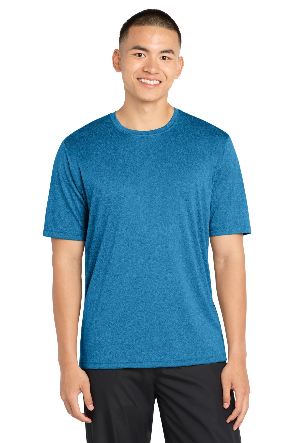 Sport-Tek Tall Heather Contender Tee - Blue Wake Heather