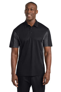 Sport-Tek Tall Side Blocked Micropique Sport-Wick Polo - Black/ Iron Grey