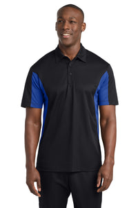 Sport-Tek Tall Side Blocked Micropique Sport-Wick Polo - Black/ True Royal