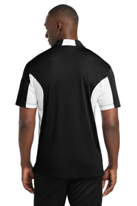 Sport-Tek Tall Side Blocked Micropique Sport-Wick Polo - Black/ White Back