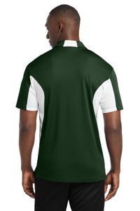 Sport-Tek Tall Side Blocked Micropique Sport-Wick Polo - Forest Green/ White Back
