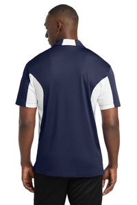 Sport-Tek Tall Side Blocked Micropique Sport-Wick Polo - True Navy/ White Back