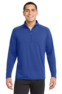 Sport-Tek Tall Sport-Wick Stretch 1/4-Zip Pullover - True Royal