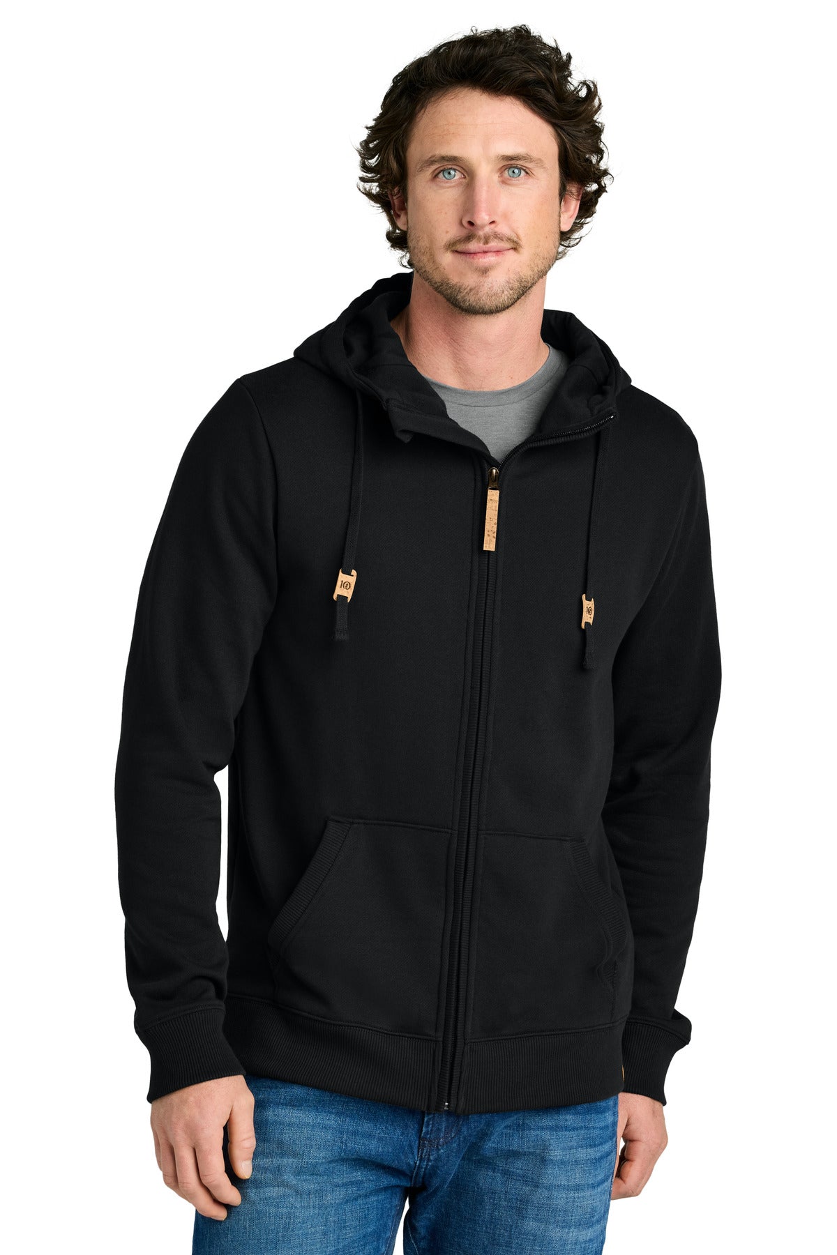 tentree Space Dye Fleece Full-Zip Hoodie TTCM4414 - Meteorite Black