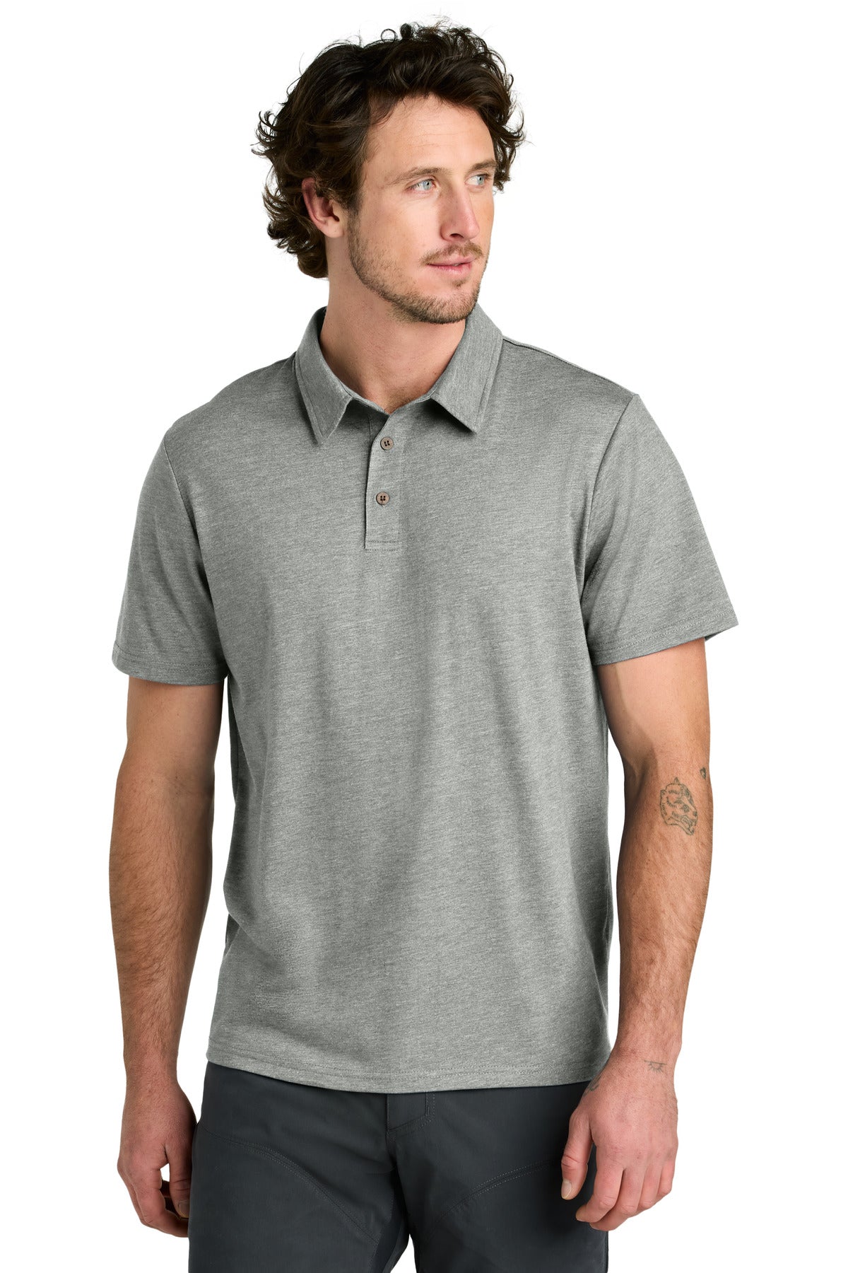 LIMITED EDITION tentree TreeBlend Polo TTCM5660 - Hi Rise Grey Heather