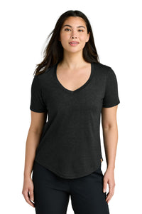 tentree Women's TreeBlend V-Neck T-Shirt TTCW5646 - Meteorite Black Heather