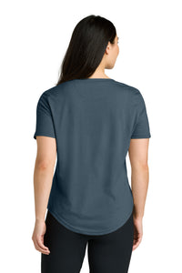 tentree Women's TreeBlend V-Neck T-Shirt TTCW5646 - Moonlit Ocean Heather Back