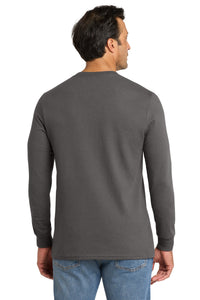 Volunteer Knitwear All-American Long Sleeve Tee VL100LS - Grey Steel Back