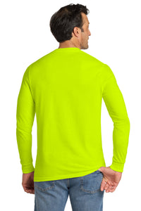 Volunteer Knitwear All-American Long Sleeve Tee VL100LS - Safety Green Back