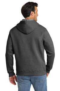 Volunteer Knitwear Chore Fleece Full-Zip Hoodie VL130ZH - Charcoal Heather Back