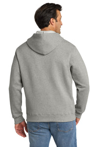 Volunteer Knitwear Chore Fleece Full-Zip Hoodie VL130ZH - Heather Grey Back