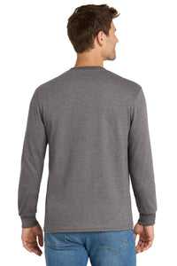 Volunteer Knitwear Chore Long Sleeve Tee VL60LS - Dark Heather Grey Back