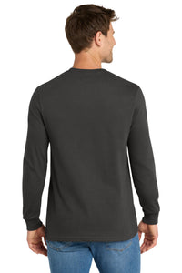 Volunteer Knitwear Chore Long Sleeve Tee VL60LS - Grey Steel Back