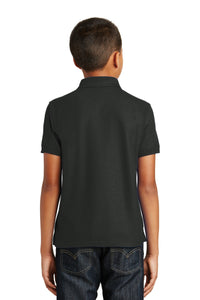 Port Authority Youth Core Classic Pique Polo - Deep Black Back