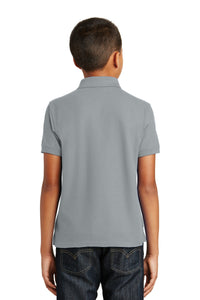 Port Authority Youth Core Classic Pique Polo - Gusty Grey Back