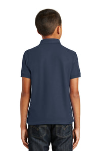 Port Authority Youth Core Classic Pique Polo - River Blue Navy Back