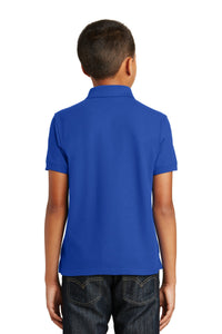 Port Authority Youth Core Classic Pique Polo - True Royal Back