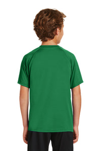 DISCONTINUED Sport-Tek Youth Dry Zone Raglan T-Shirt - Kelly Green Back