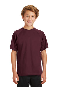 DISCONTINUED Sport-Tek Youth Dry Zone Raglan T-Shirt - Maroon