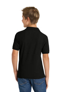 Port Authority Youth Silk Touch Polo - Black Back