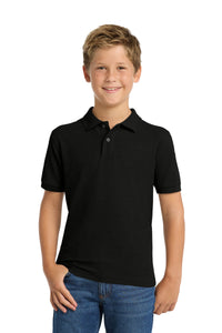 Port Authority Youth Silk Touch Polo - Black