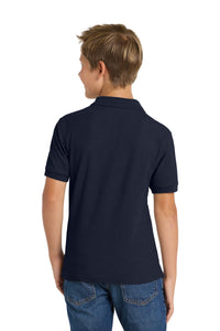 Port Authority Youth Silk Touch Polo - Navy Back
