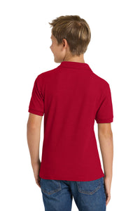Port Authority Youth Silk Touch Polo - Red Back