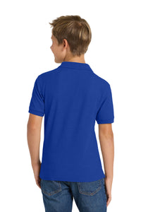 Port Authority Youth Silk Touch Polo - Royal Back