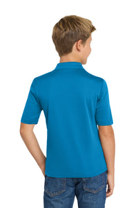 Port Authority Youth Silk Touch Performance Polo - Brilliant Blue Back