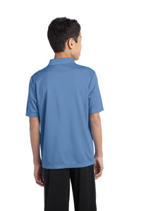 Port Authority Youth Silk Touch Performance Polo - Carolina Blue Back