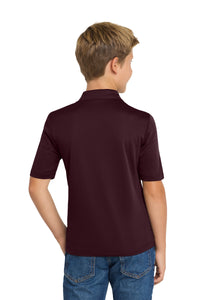 Port Authority Youth Silk Touch Performance Polo - Maroon Back