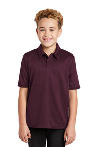 Port Authority Youth Silk Touch Performance Polo - Maroon