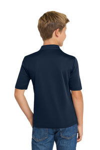 Port Authority Youth Silk Touch Performance Polo - Navy Back