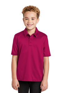 Port Authority Youth Silk Touch Performance Polo - Pink Raspberry