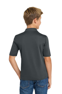Port Authority Youth Silk Touch Performance Polo - Steel Grey Back