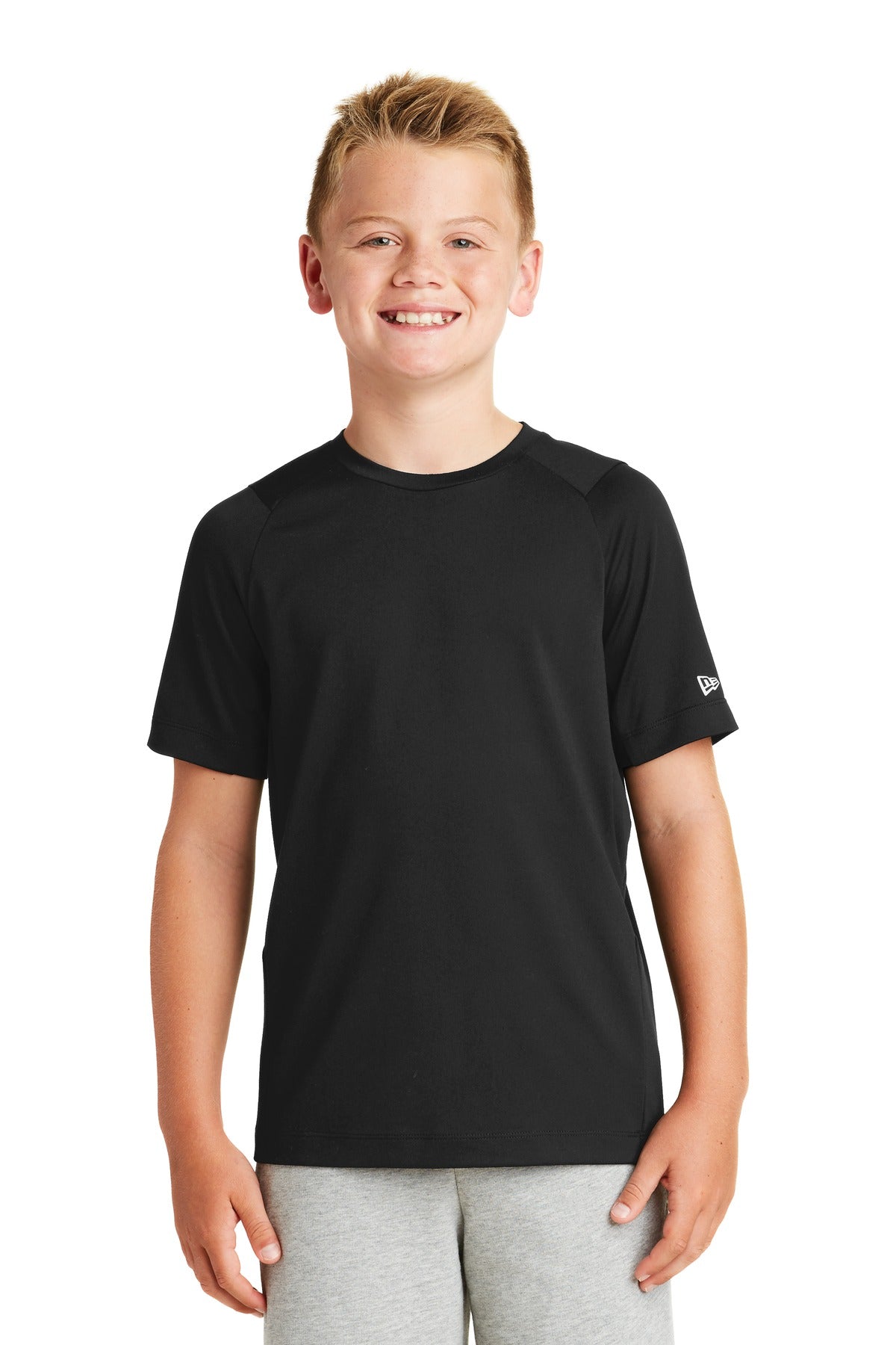 New Era  Youth Series Performance Crew Tee - Black Solid