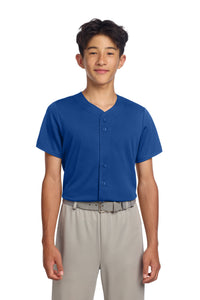 Sport-Tek Youth PosiCharge Tough Mesh Full-Button Jersey YST220 - True Royal