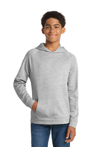 Sport-Tek Youth PosiCharge Electric Heather Fleece Hooded Pullover - Silver Electric