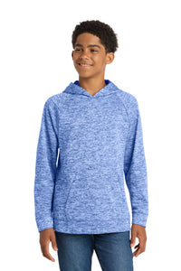 Sport-Tek Youth PosiCharge Electric Heather Fleece Hooded Pullover - True Royal Electric